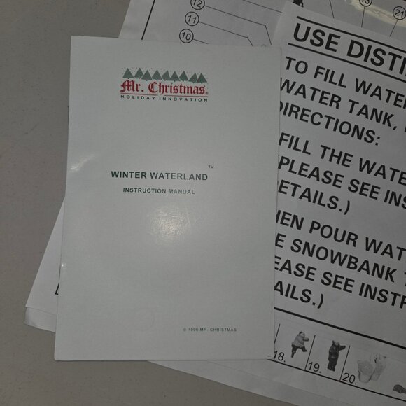 Mr Christmas Winter Waterland Village Fountain Pond Boats 50 Holiday Songs - Picture 5 of 5